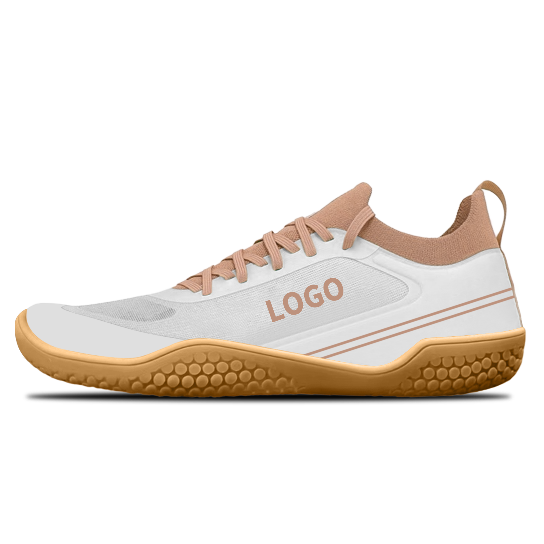 OEM Low-Cut Barefoot Shoes with Knit Collar and Wraparound Outsole
