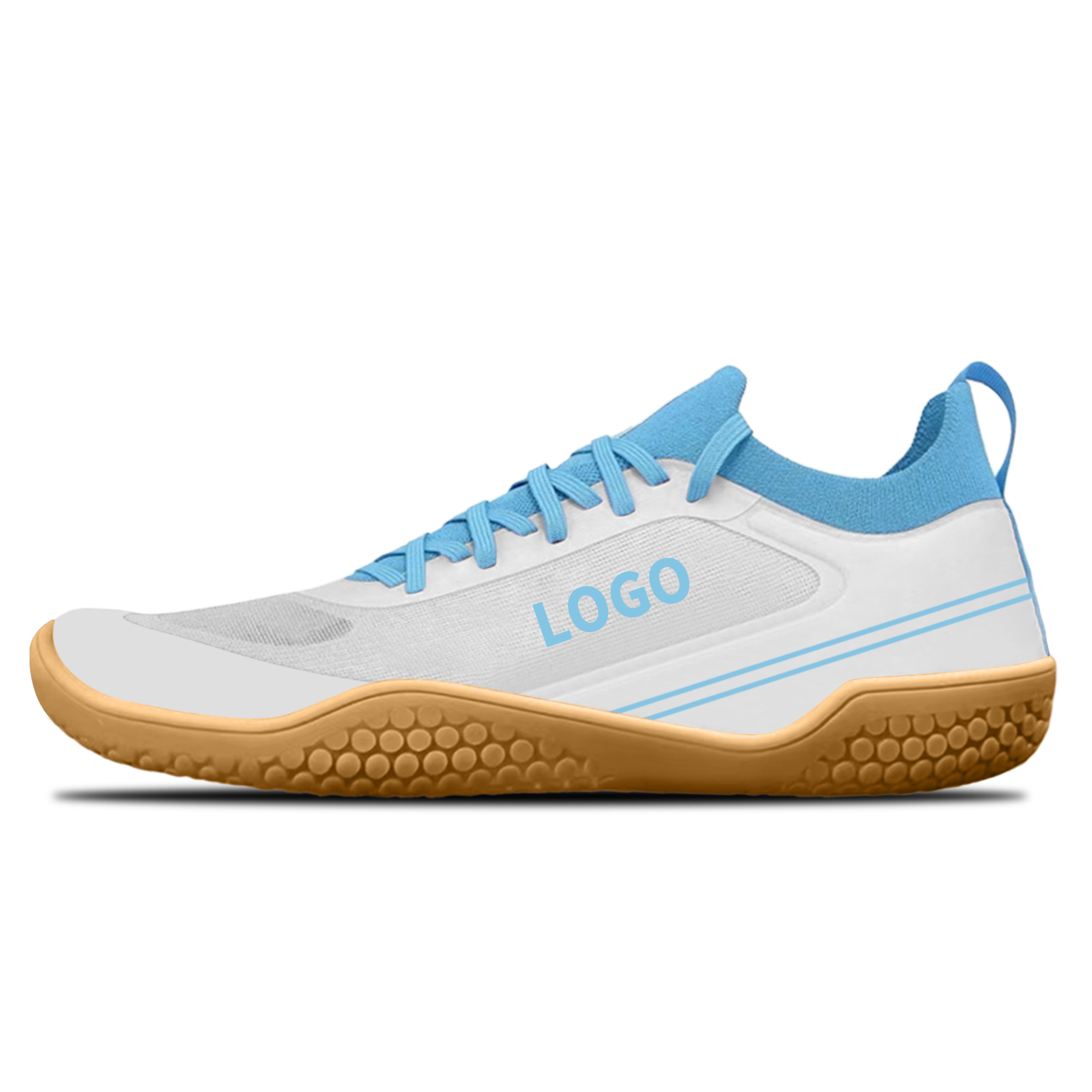 OEM Low-Cut Barefoot Shoes with Knit Collar and Wraparound Outsole - 图片 3