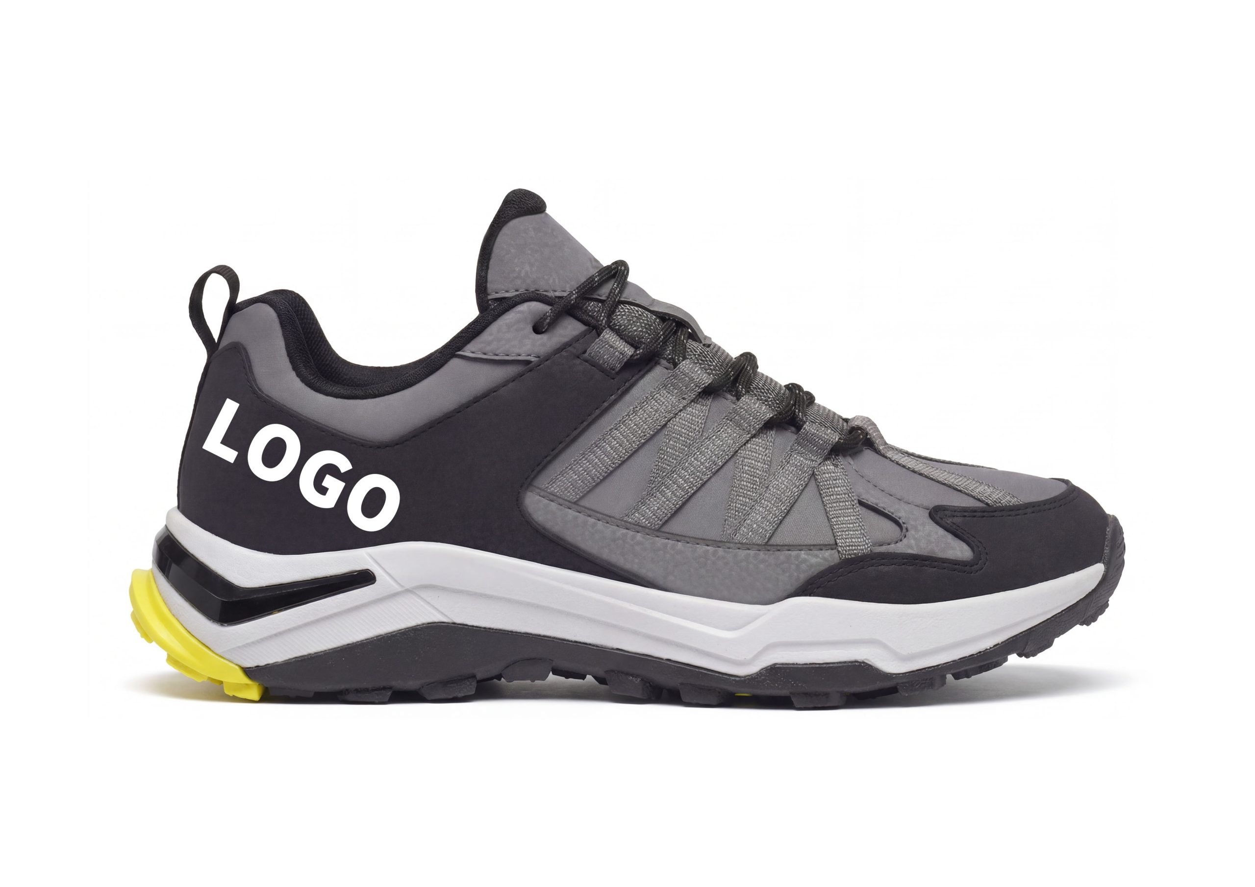 OEM Trail Hiking Shoes with Webbing Midfoot Support and Zoned Lug Outsole