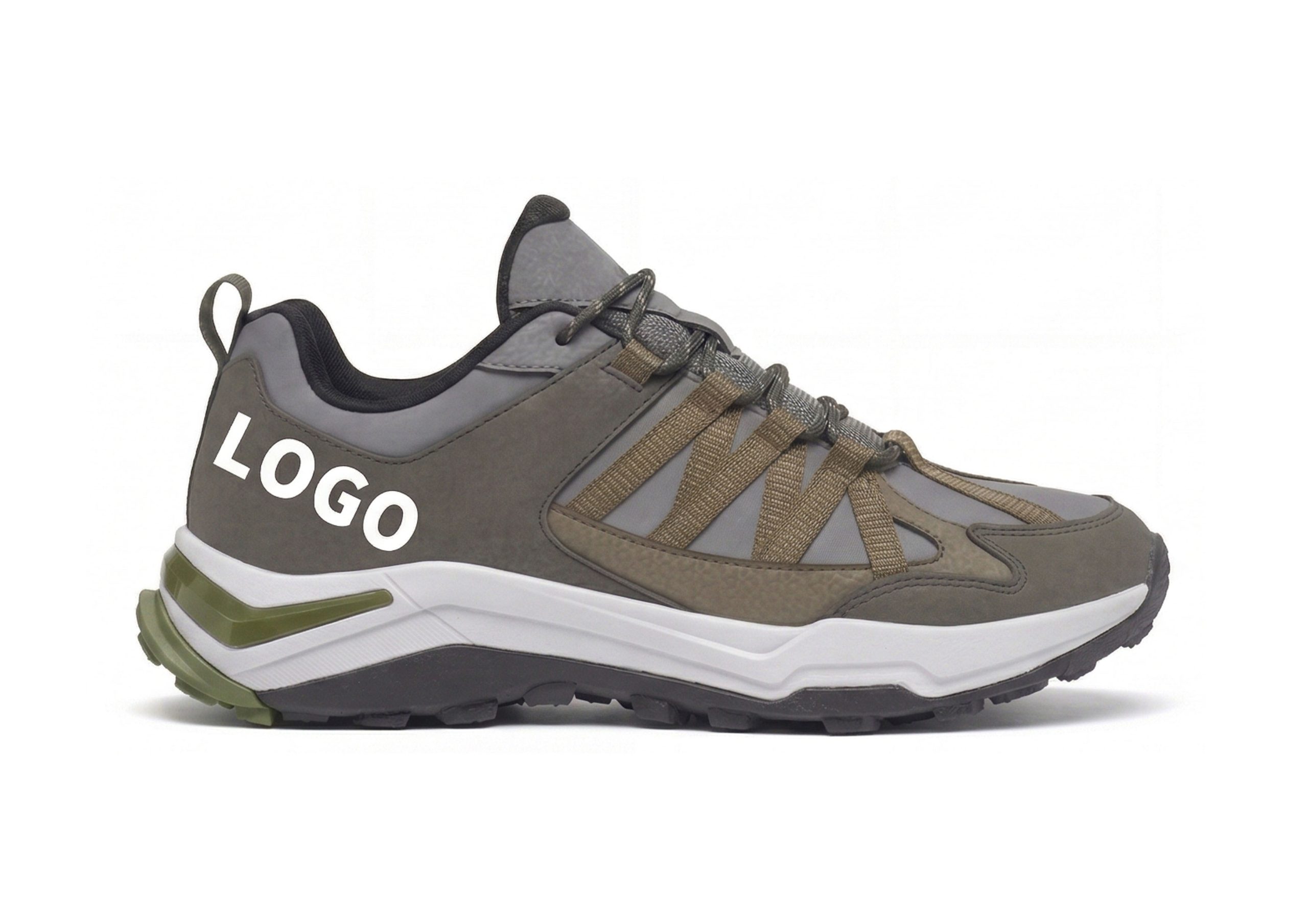 OEM Trail Hiking Shoes with Webbing Midfoot Support and Zoned Lug Outsole - 图片 2