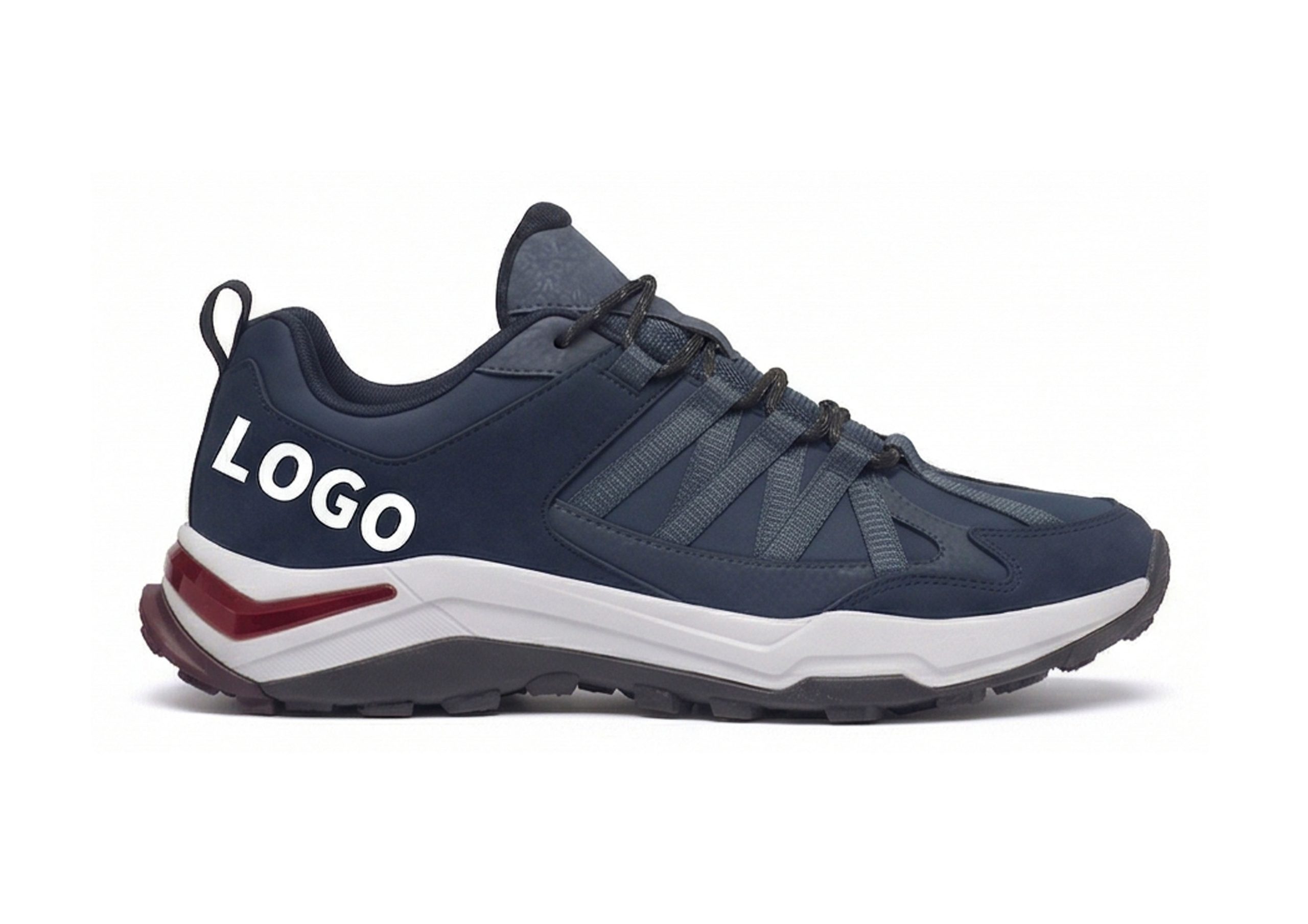 OEM Trail Hiking Shoes with Webbing Midfoot Support and Zoned Lug Outsole - 图片 3