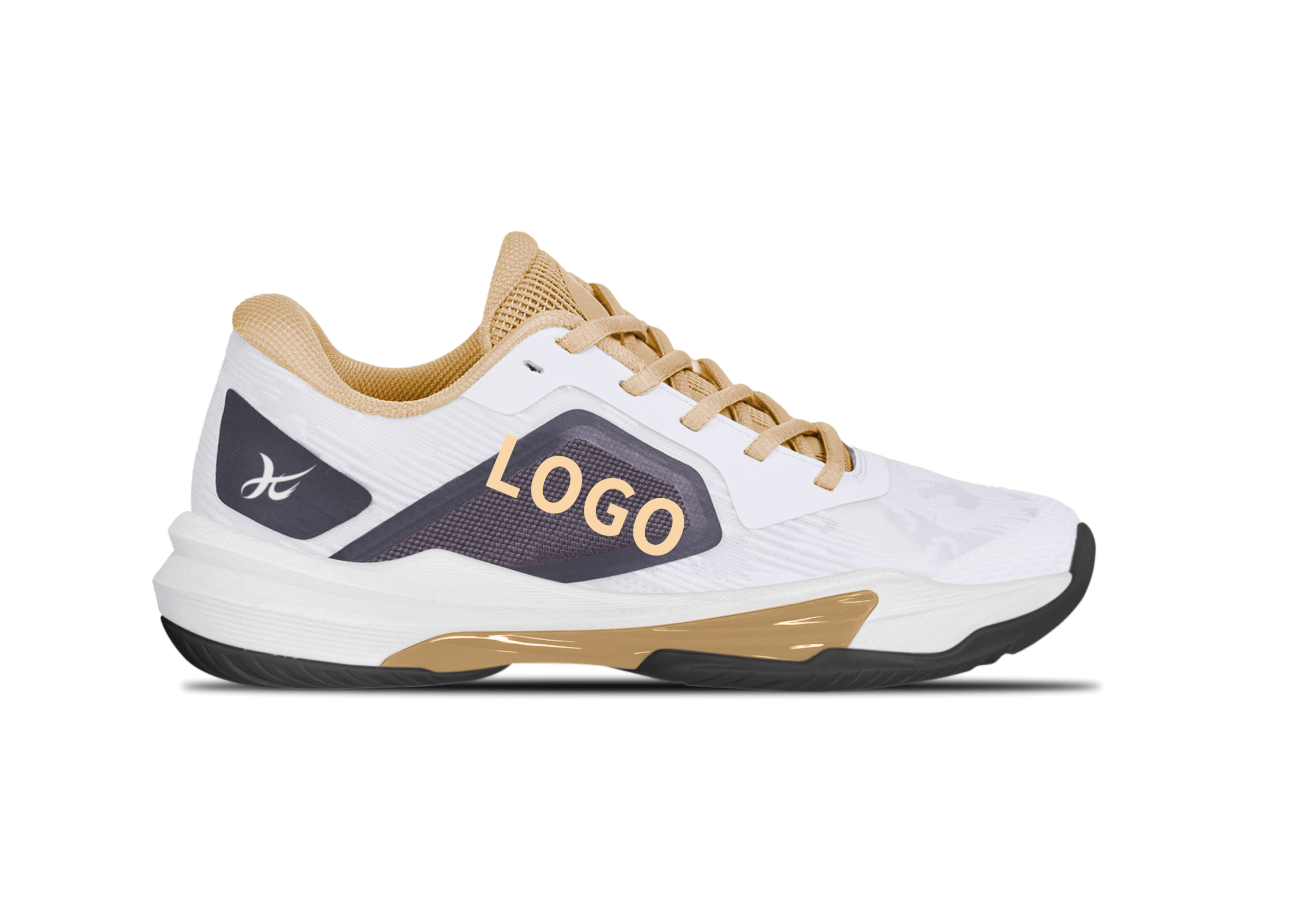 OEM Padel Shoes with Geometric Side Frame and Split-Zone Court Grip