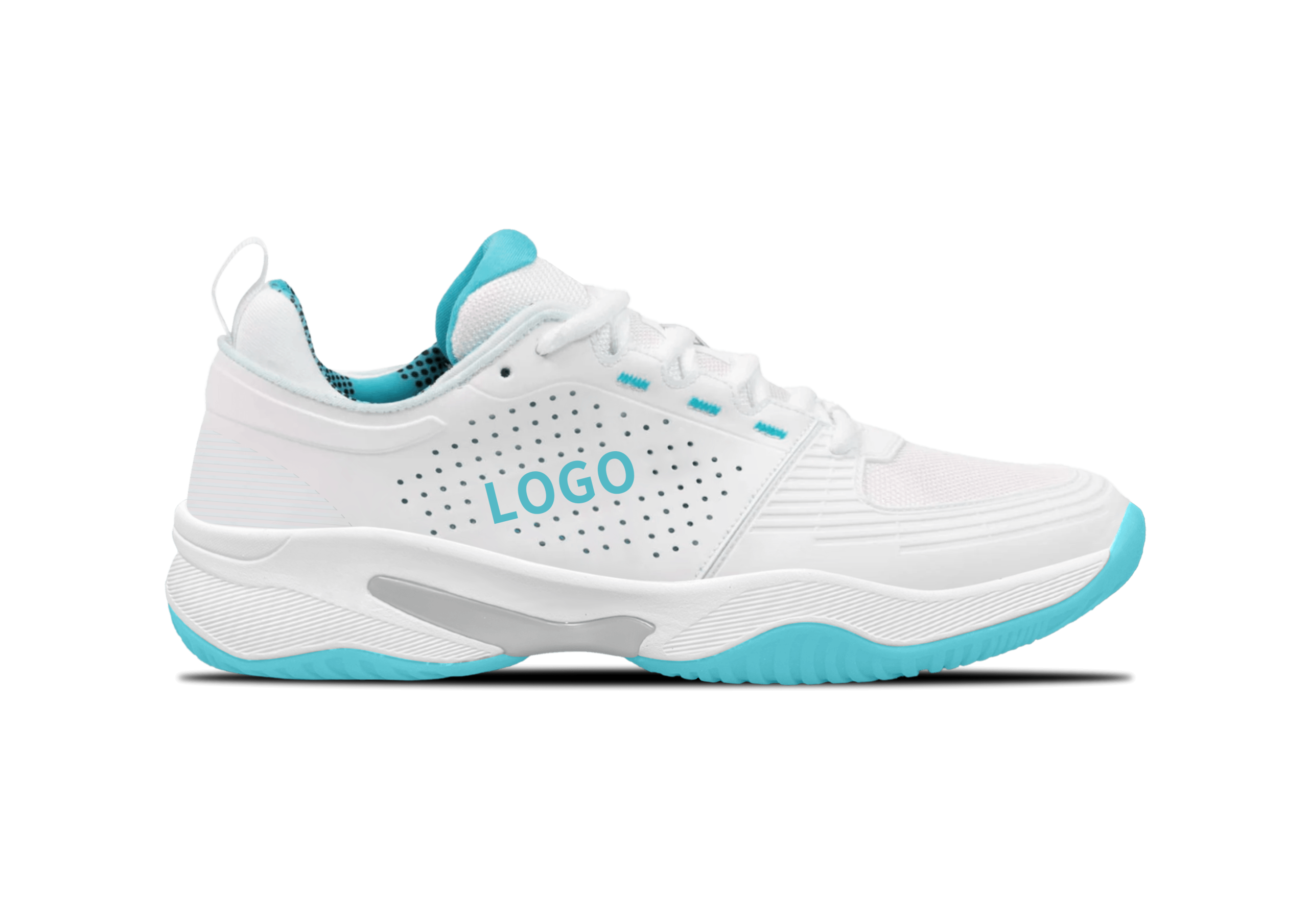 OEM Padel Shoes with Perforated Support Upper and Wave Grip Outsole - Image 4