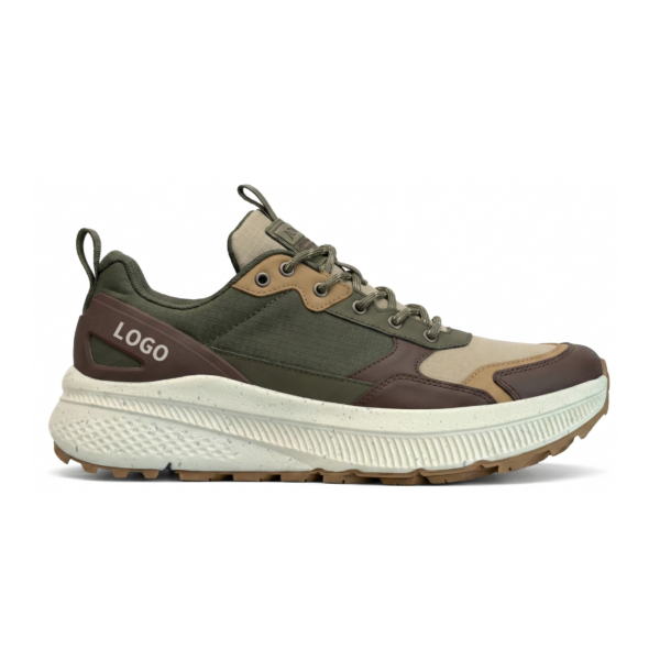 OEM Wide Toe Box Outdoor Walking Shoes with Cushioned Heel Support