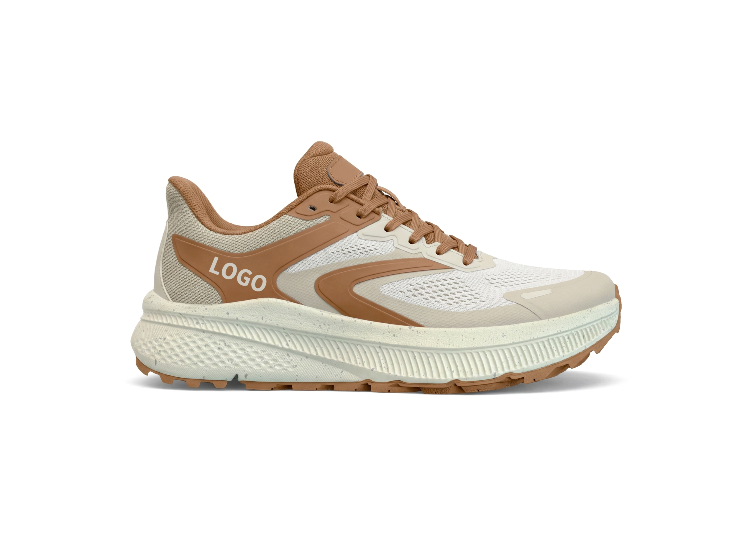 OEM Wide Toe Box Walking Shoes with Cushioned Platform and Heel Frame