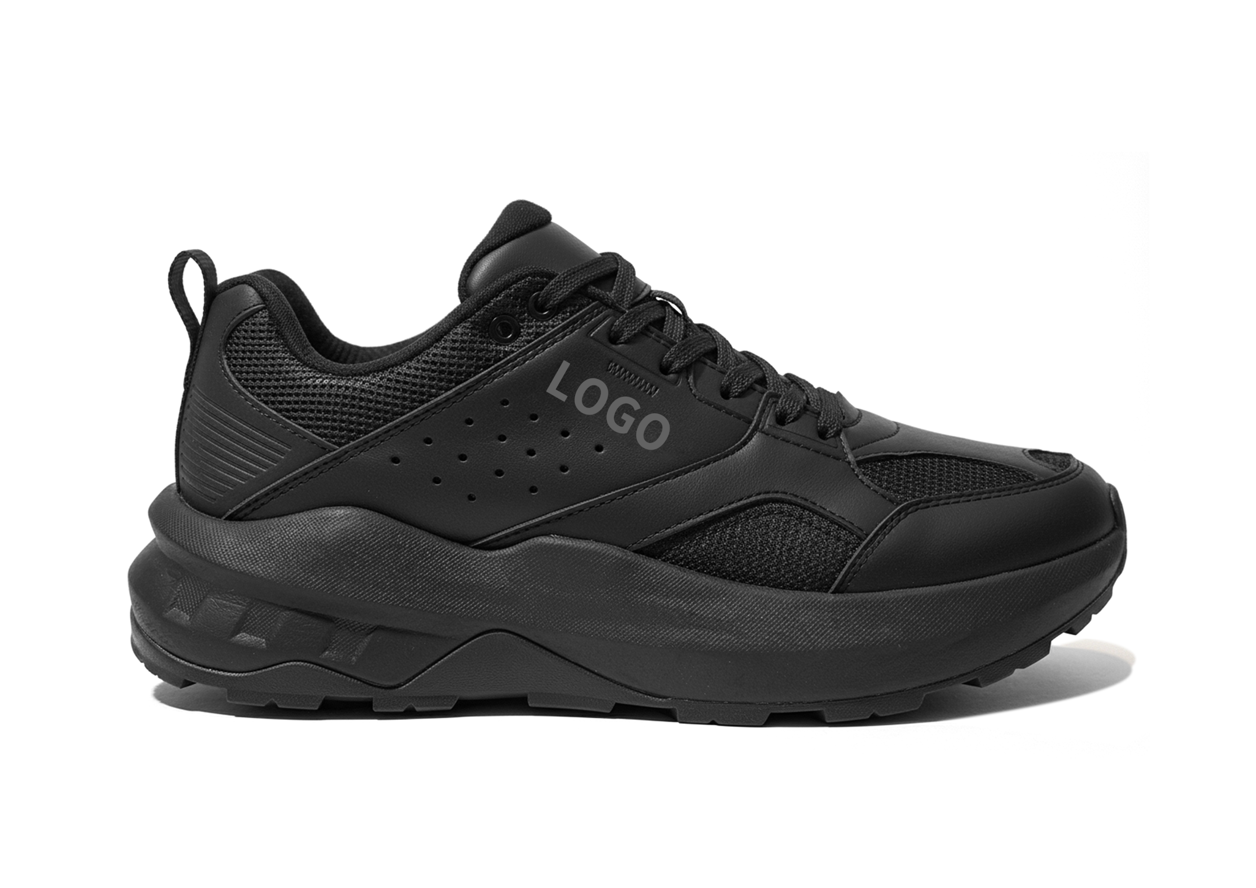 OEM Wide Toe Box Outdoor Walking Shoes with Rugged Lug Outsole - 图片 5