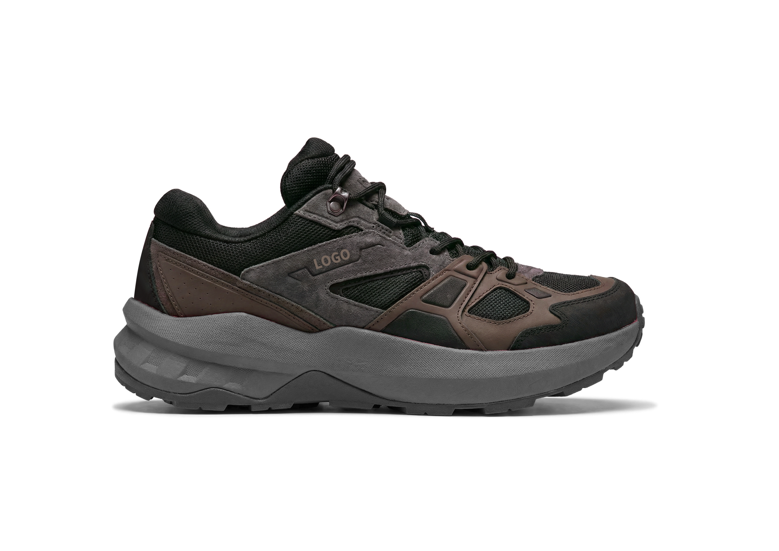 OEM Wide Toe Box Hiking Shoes with Supportive Frame and Rugged Outsole