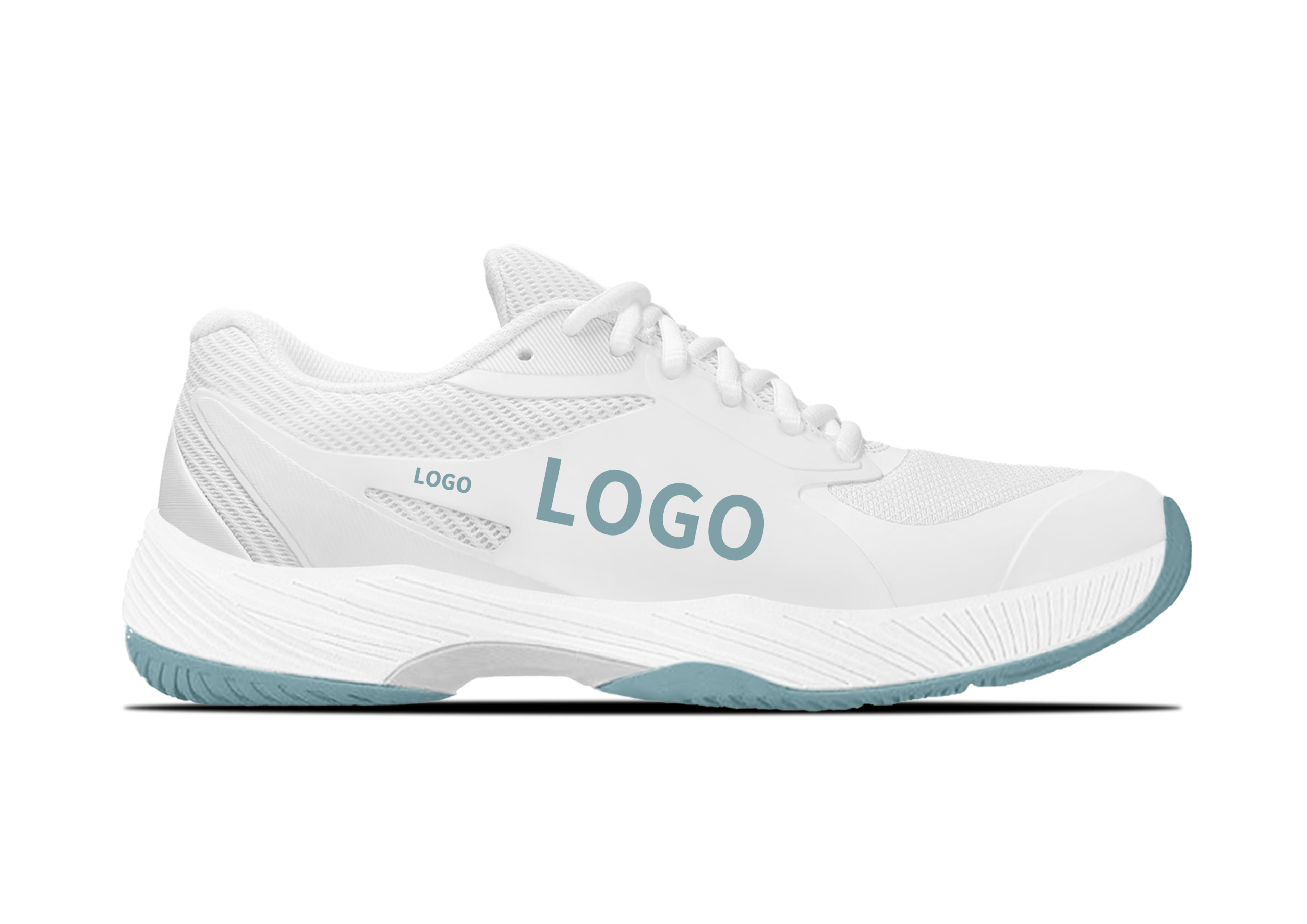 Custom Supportive Padel Shoes with Ventilated Mesh Upper