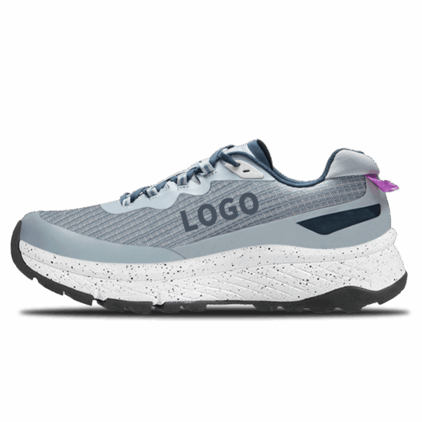 OEM Trail Running Shoes with Breathable Mesh Upper and Directional Lug Outsole