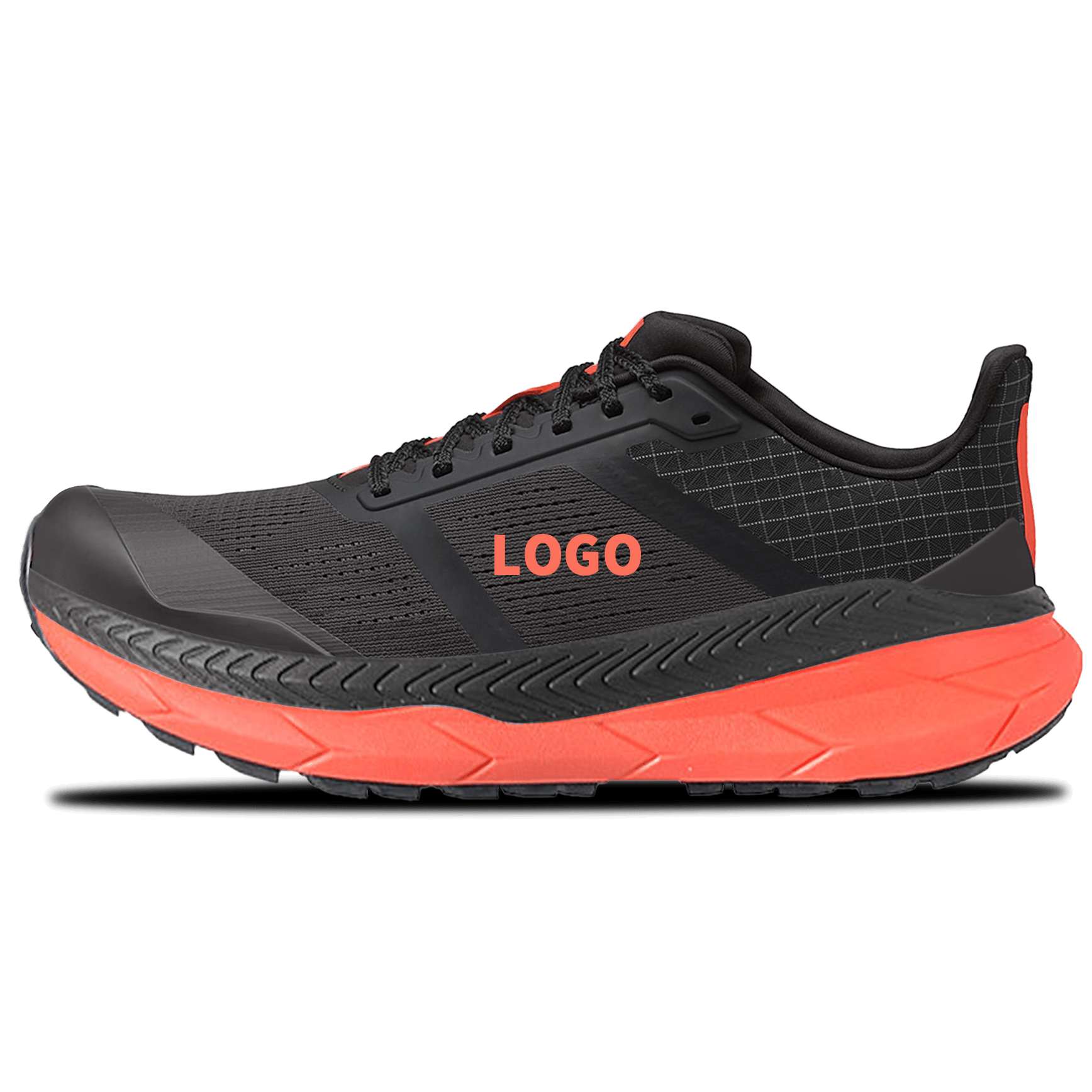 OEM Trail Running Shoes with Reinforced Toe and Segmented Lug Outsole