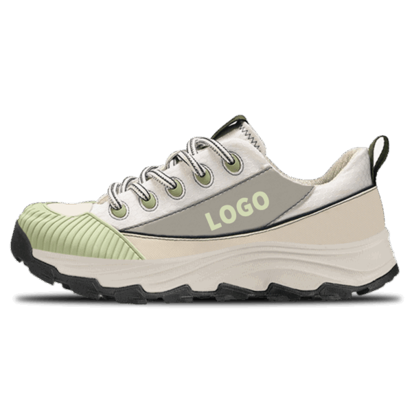 Lifestyle Outdoor Shoes with Ribbed Toe Protection and Lugged Outsole