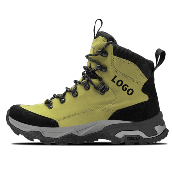 High-Cut Lifestyle Outdoor Shoes with Reinforced Toe and Lugged Outsole