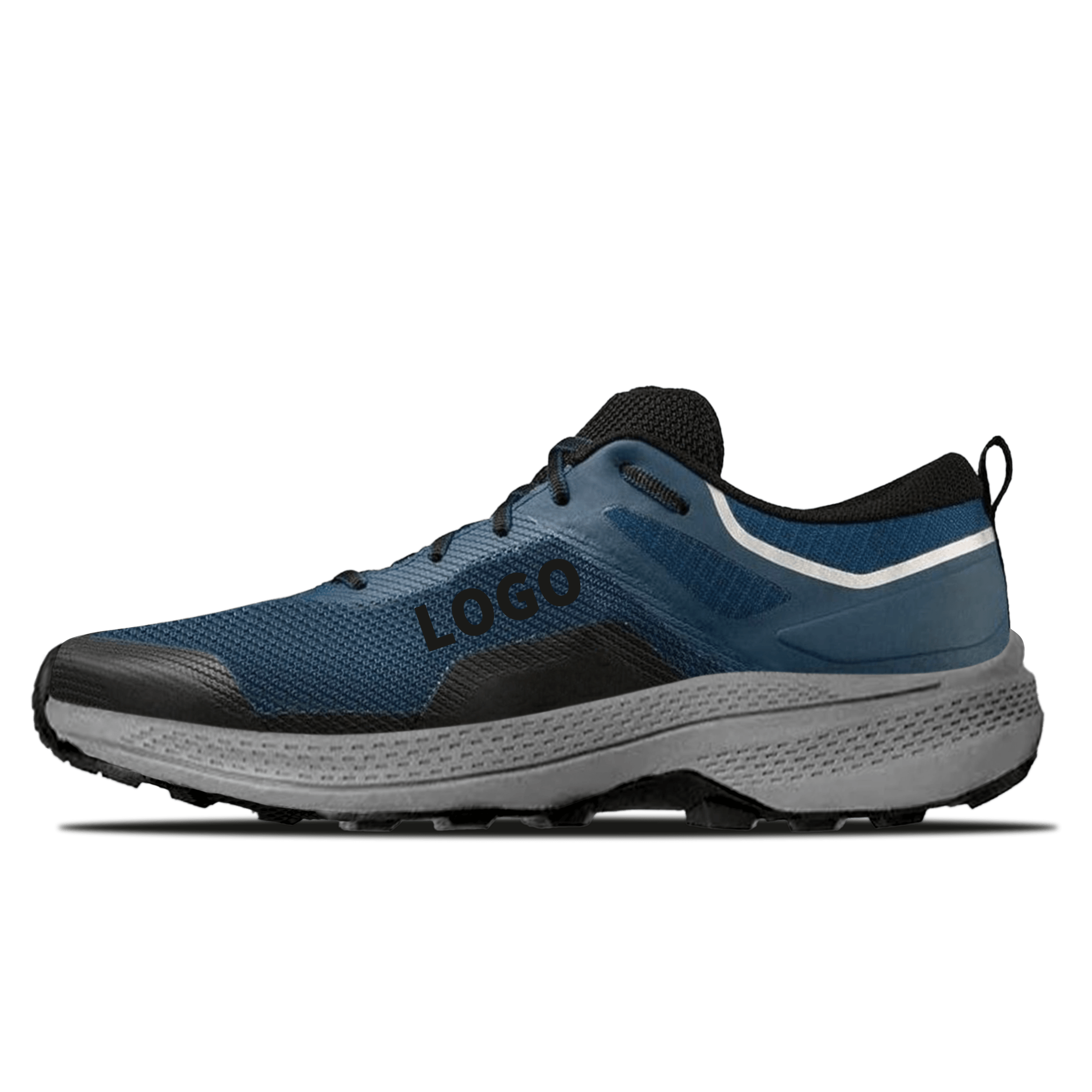 OEM Trail Running Shoes with Reinforced Midfoot Frame and Multi-Directional Lugs