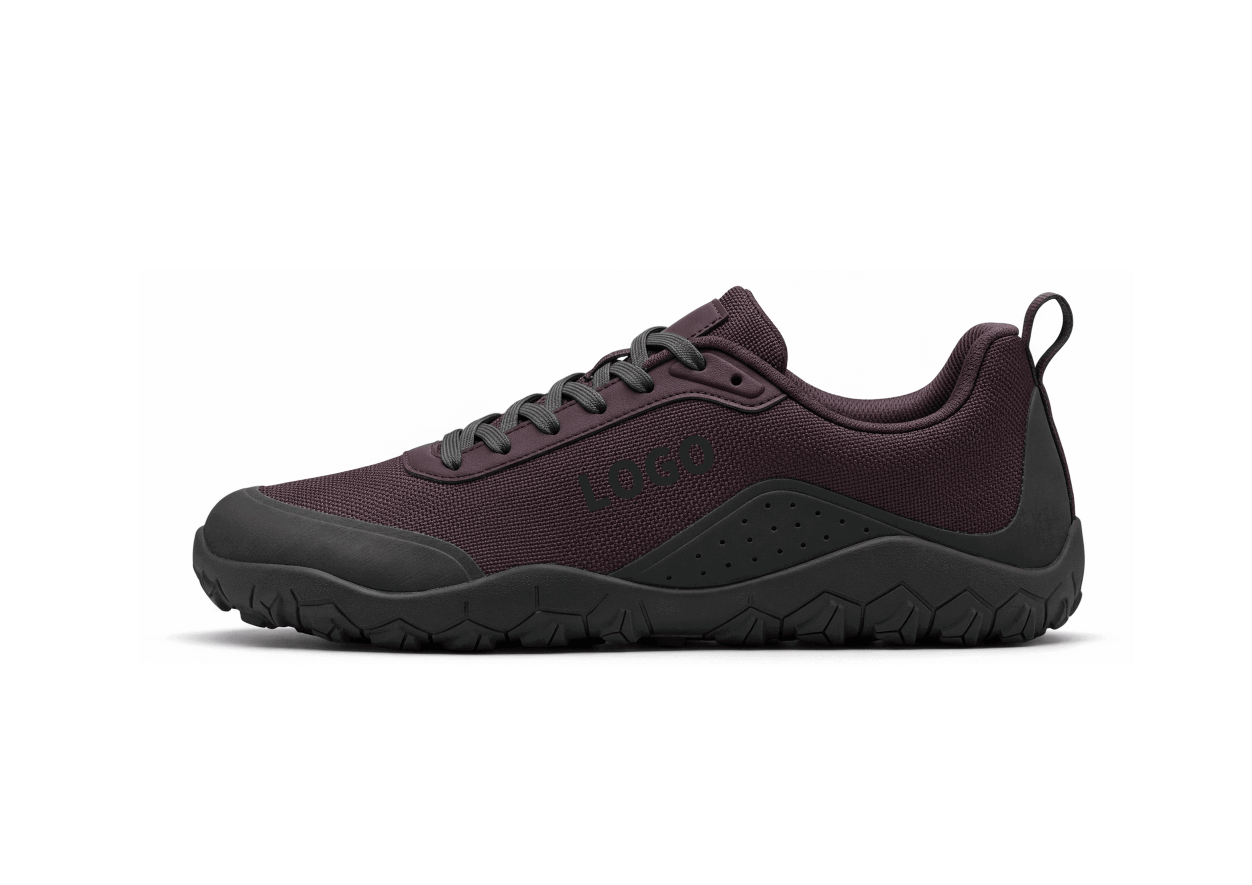 OEM Barefoot Hiking Shoes with Deep-Lug Outsole and Heel Support - 图片 4