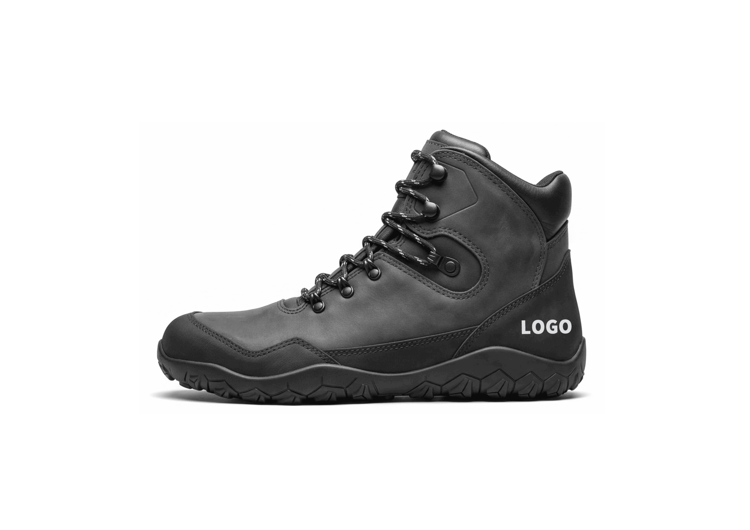 OEM Barefoot Hiking Boots with Deep Lug Outsole and Toe Protection - 图片 5