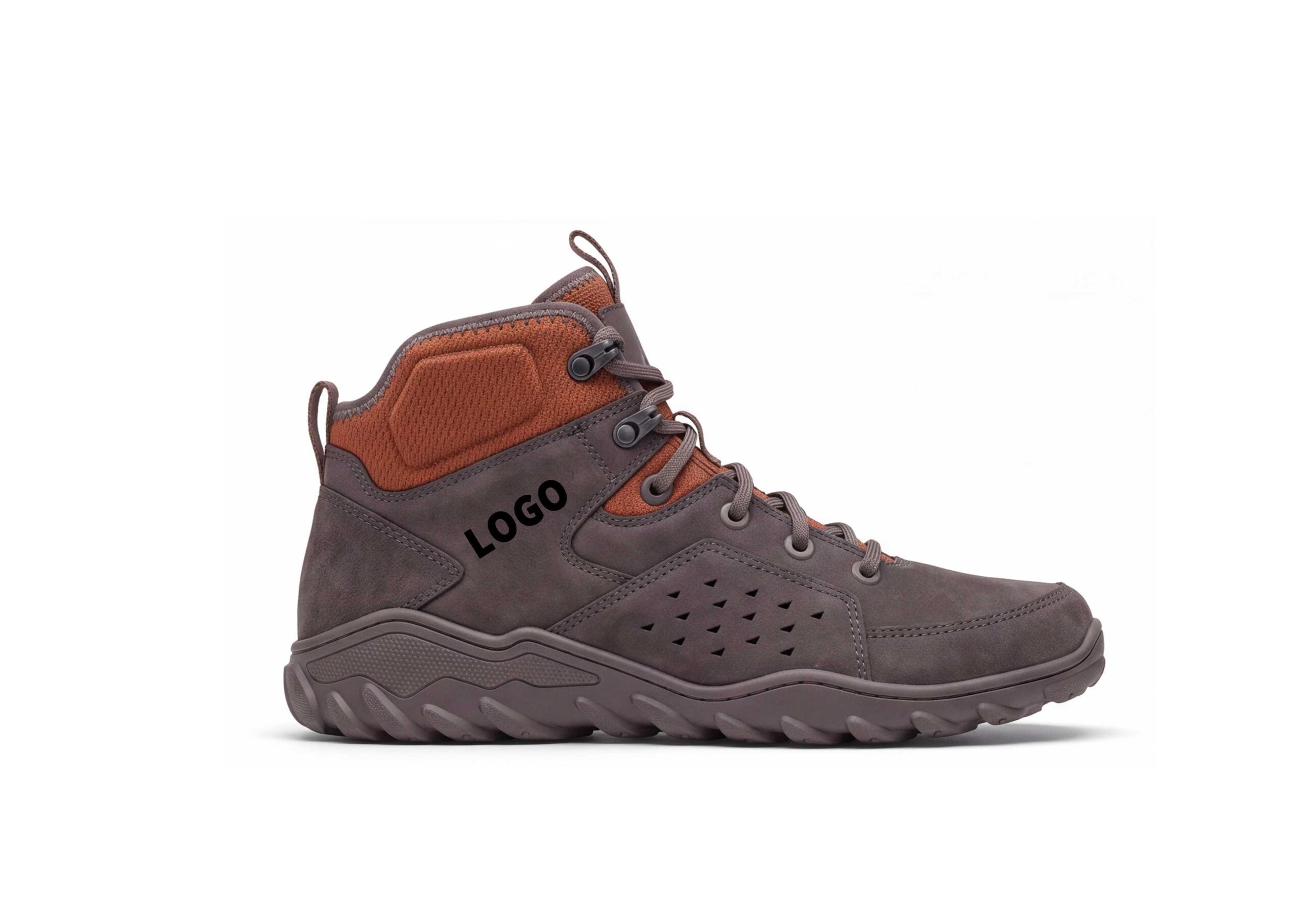 OEM Mid-Cut Barefoot Hiking Shoes with Ventilated Upper and Trail Tread - 图片 3