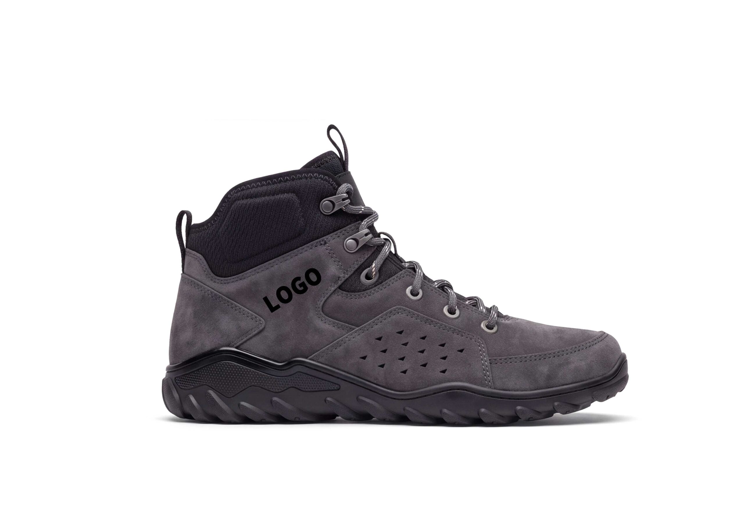 OEM Mid-Cut Barefoot Hiking Shoes with Ventilated Upper and Trail Tread - 图片 4