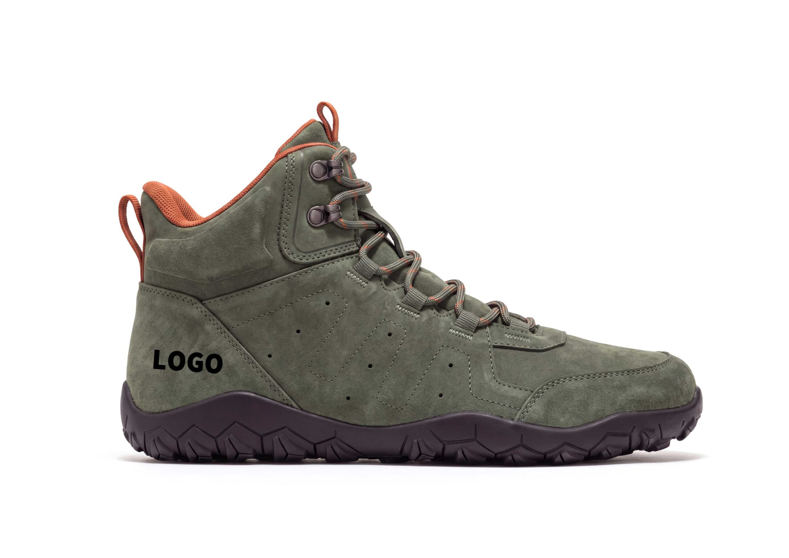 OEM Mid-Cut Barefoot Hiking Shoes with Deep Trail Lug Outsole