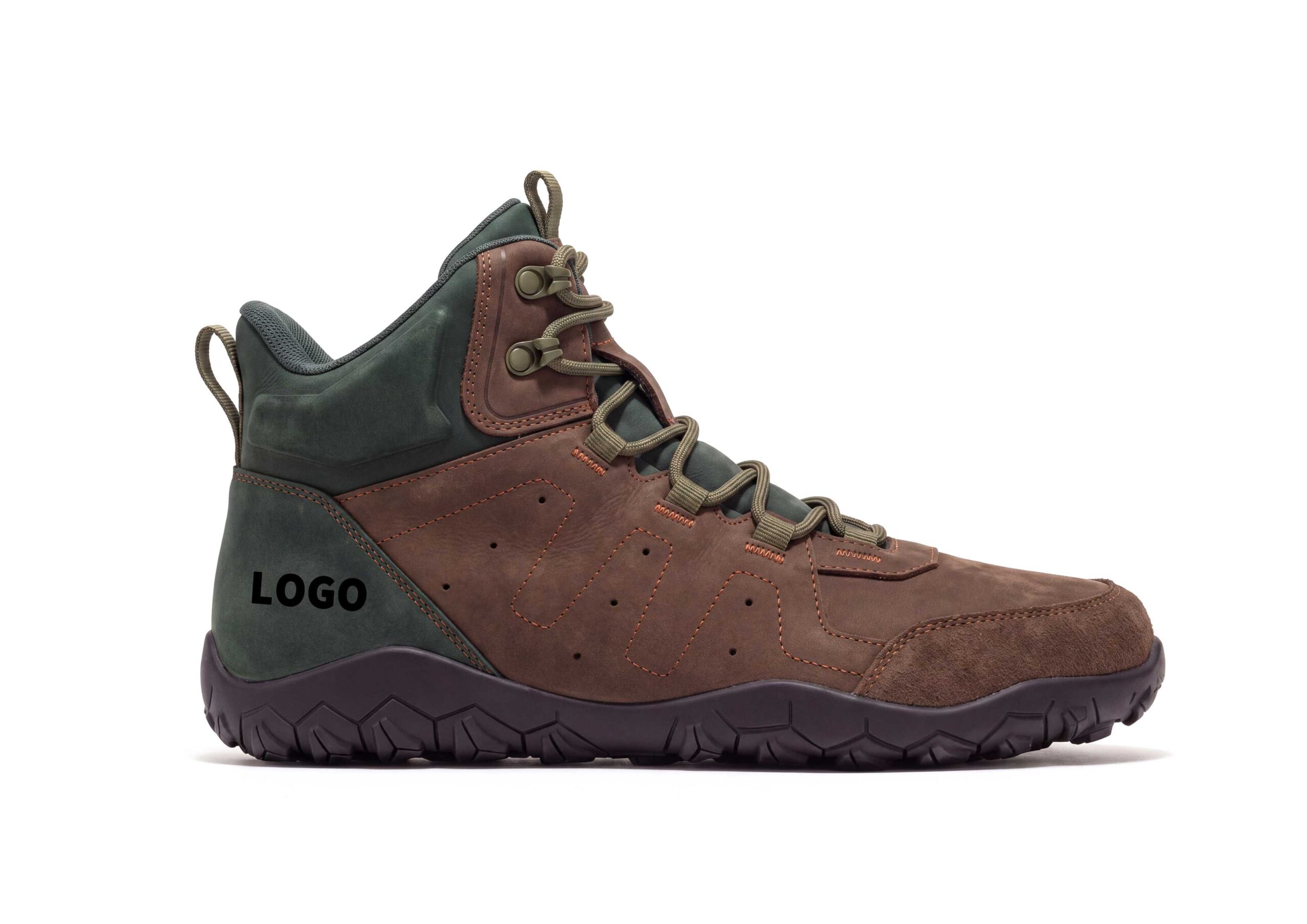 OEM Mid-Cut Barefoot Hiking Shoes with Deep Trail Lug Outsole - 图片 2